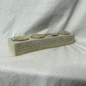Believe-dream-celebrate‎ tea light holder